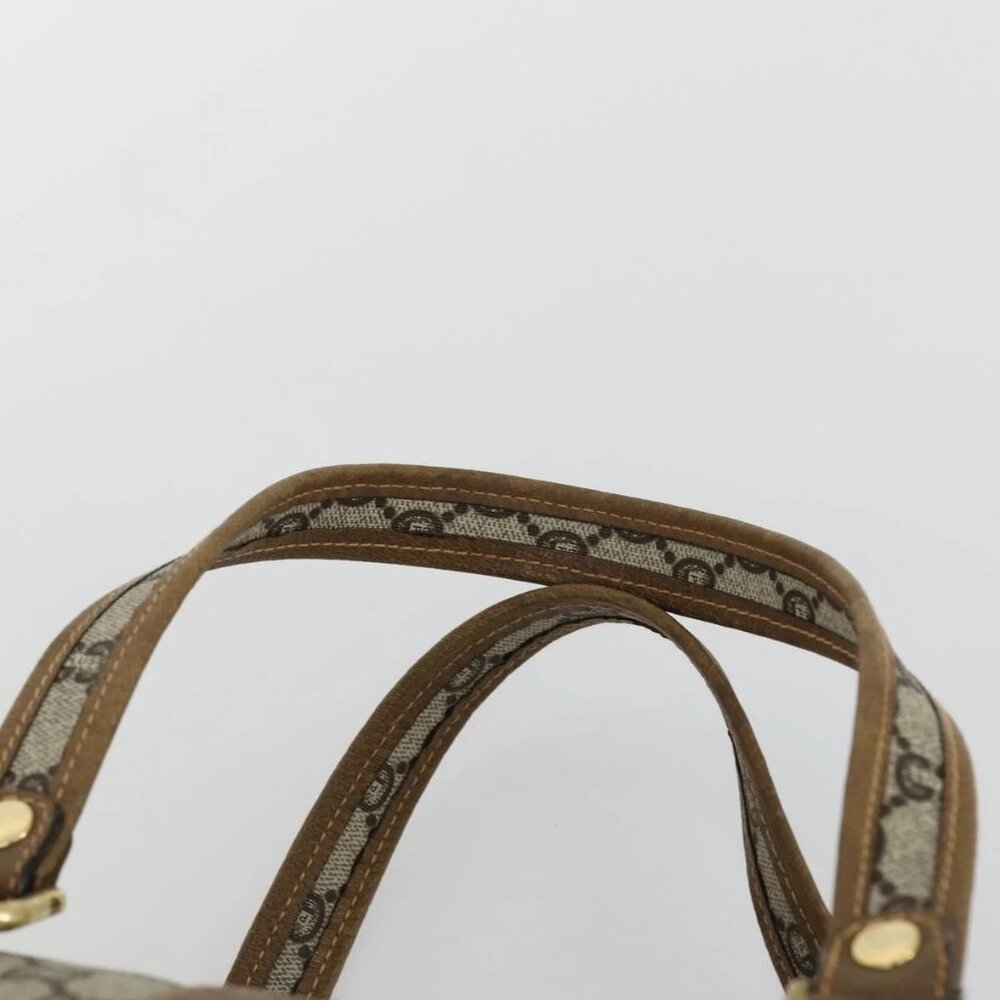 GUCCI GG Plus Supreme Boston Bag PVC Beige Gold Auth 151625 - Picture 8 of 16